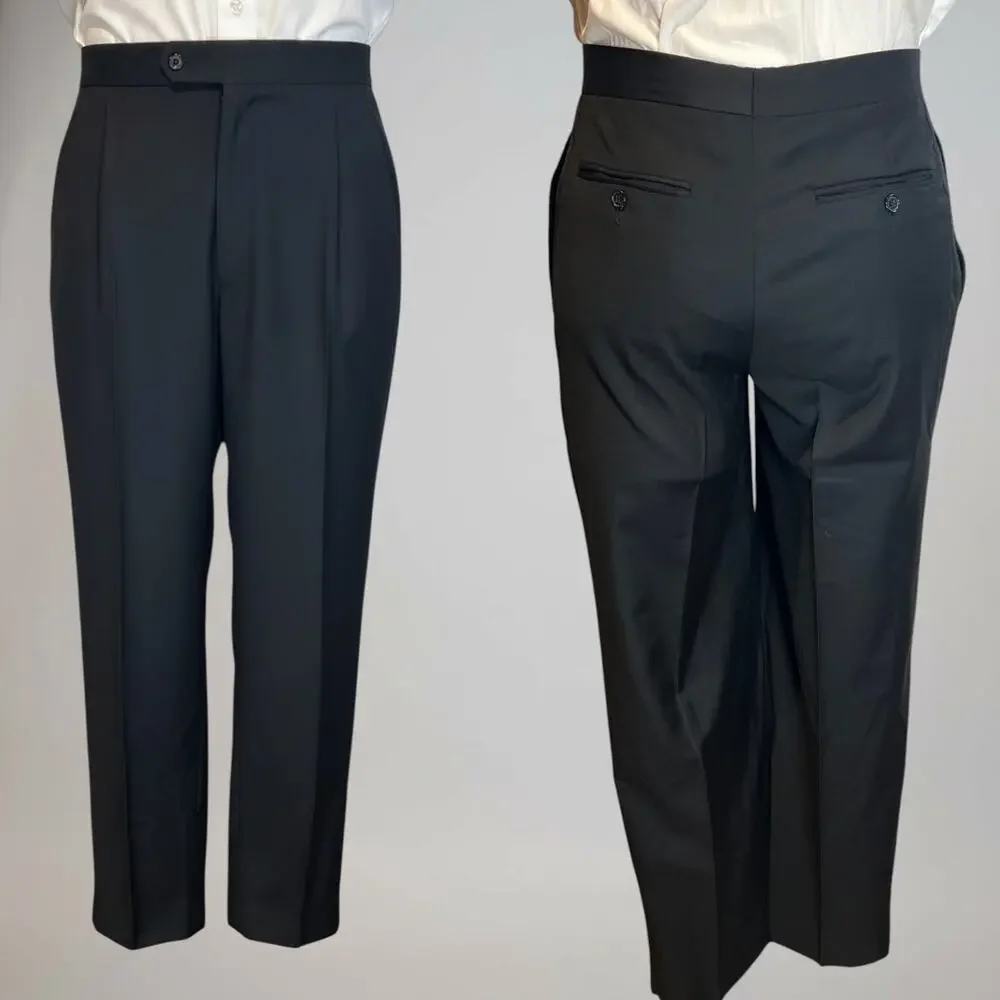 Ermenegildo Zegna Tuxedo 38R 30x30 Black Double Breasted Super 100